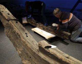 Remains of over 300-year-old French ship being reassembled